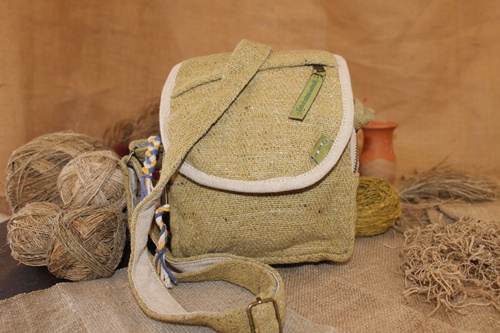 hempwear.eco Bandolera Mostaza Cáñamo